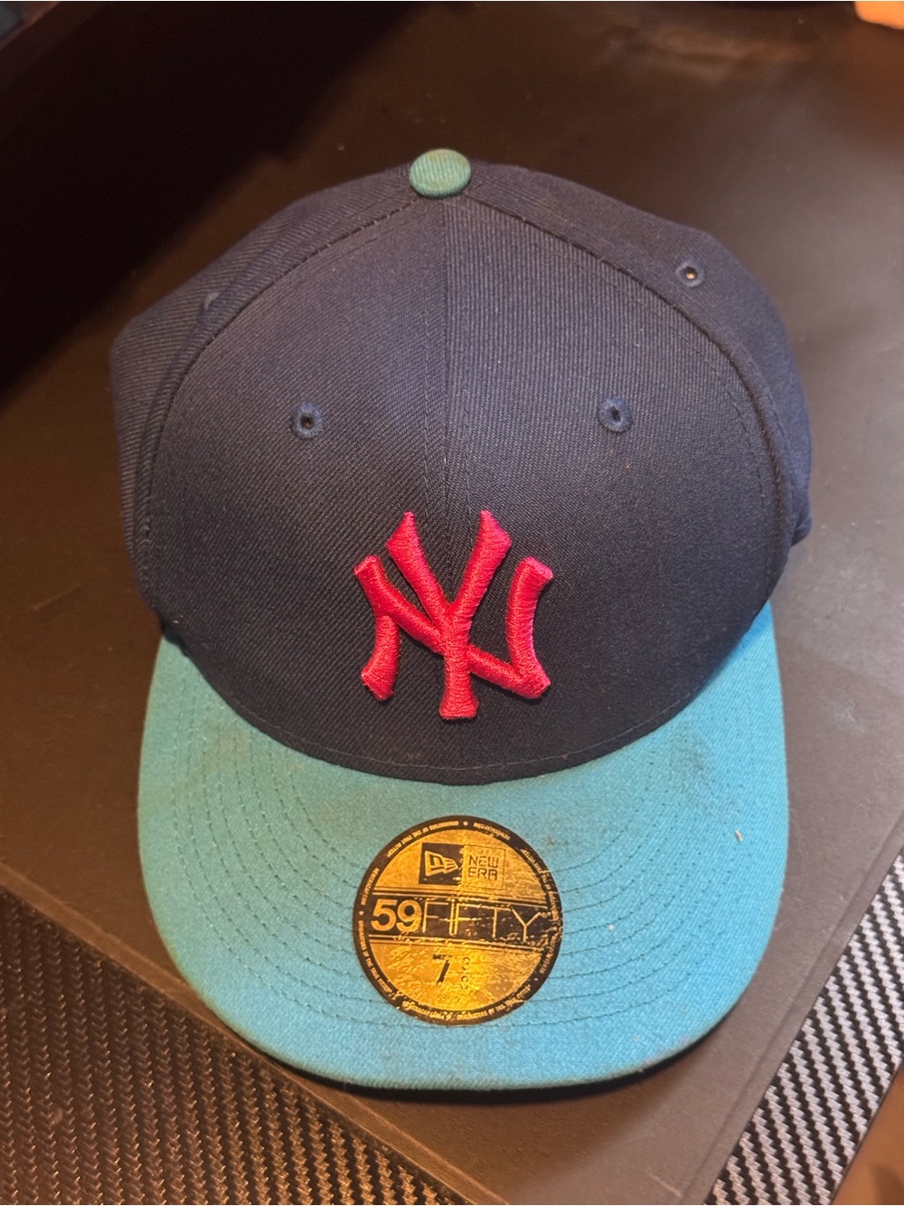 New York Yankees Two-Tone Navy & Teal Hat